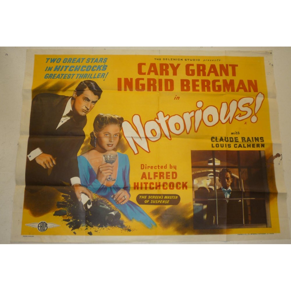 Two colour printed cinema posters starring Ingrid Bergman comprising "Escape to Happiness" with Image