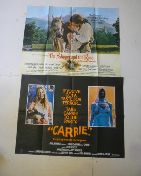 Two cinema posters "Carrie" with Sissy Spacek and John Travolta Image