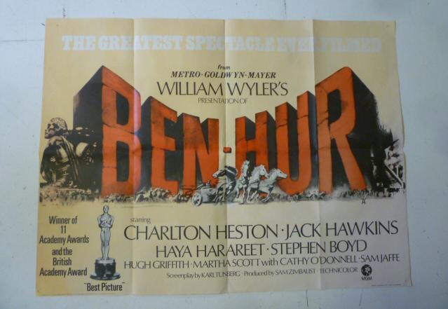 A cinema poster "Ben Hur" with Charlton Heston Image