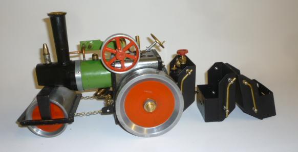 A Mamod steam roller with chain steering Image