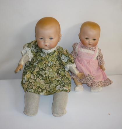 An Armand Marseille "Dream Baby" bisque head doll with blue glass sleeping eyes Image