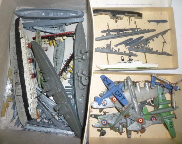 A quantity of Dinky and other diecast ships Image