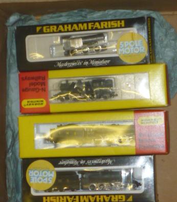 Four Minitrix and Graham Farish locomotives comprising L.M.S. Jubilee Image