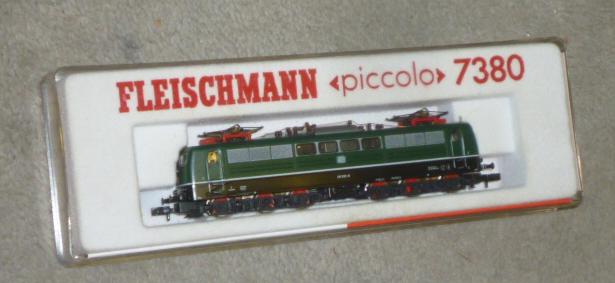 A Fleischmann Piccolo German D.B. electric Class 151 locomotive finished in green Image