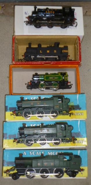 Six tank locomotives comprising Graham Farish Prairie tank Image