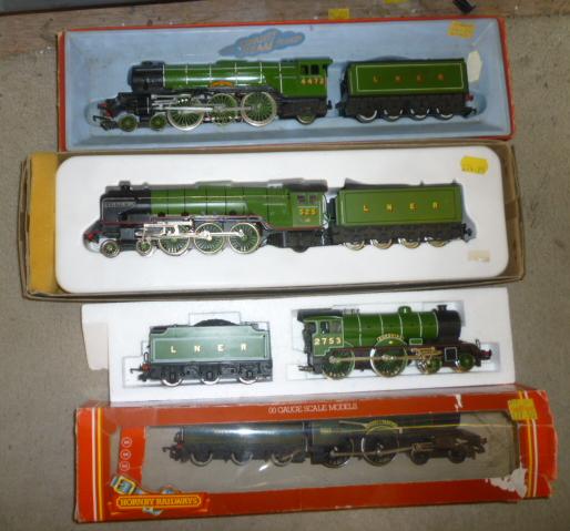 Four locomotives comprising Hornby G.W.R. County of Bedford Image