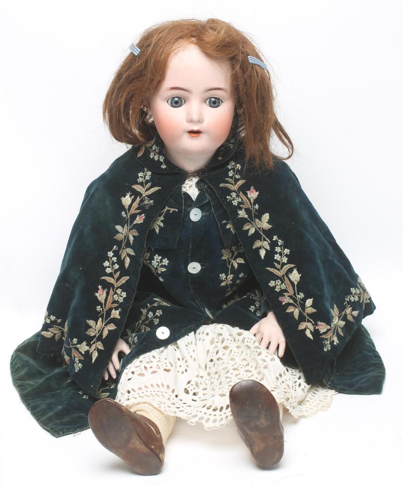 An Alt. Beck & Gottschalk bisque head doll with blue glass sleeping eyes Image