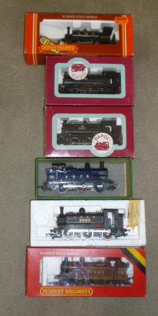 Six tank locomotives comprising two Dapol J-94 Hornby R77 0-4-0T Image