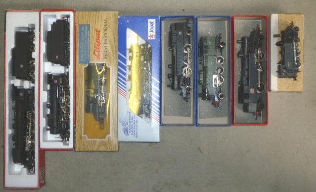 Eight H.O. scale steam locomotives comprising S.N.C.F. 2-6-2.T Image