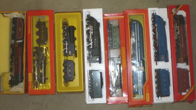 Eight steam locomotives by Triang and Hornby comprising G.W.R. Stackpole Court Image