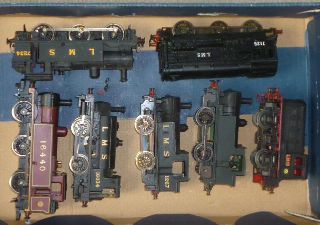Seven L.M.S. locomotives comprising two Hornby Jinty tanks Image