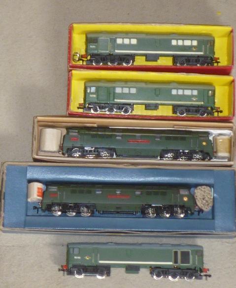 Three Hornby Dublo two rail Co-Bo diesel locomotives Image