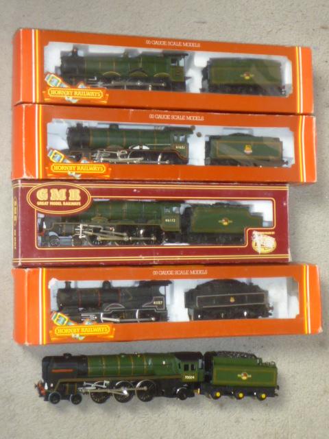 Five locomotives by Hornby and Airfix comprising L.M.S. 4P Image