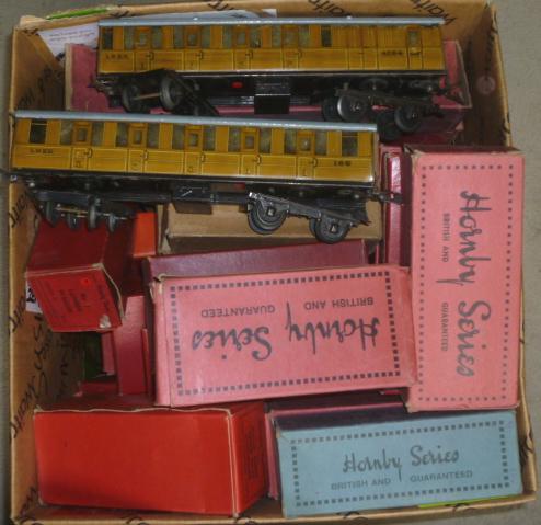 Twelve Hornby passenger coaches including No 2 L.N.E.R. and N41 coaches Image
