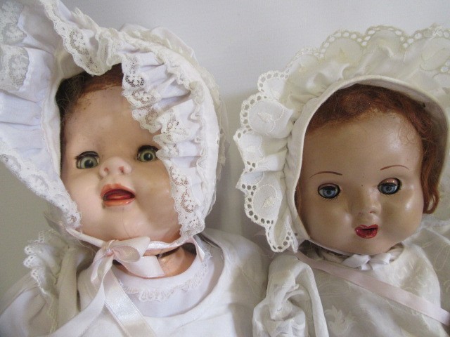 Seven celluloid and composition head dolls including Pedigree Image