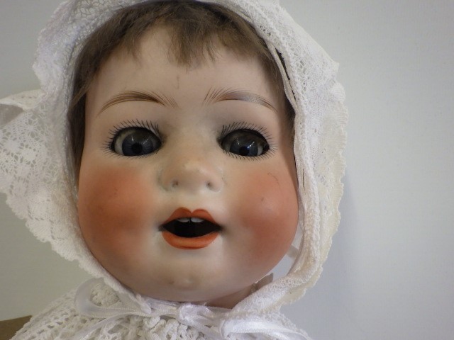 A Heubach Kopplesdorf bisque socket head doll Image