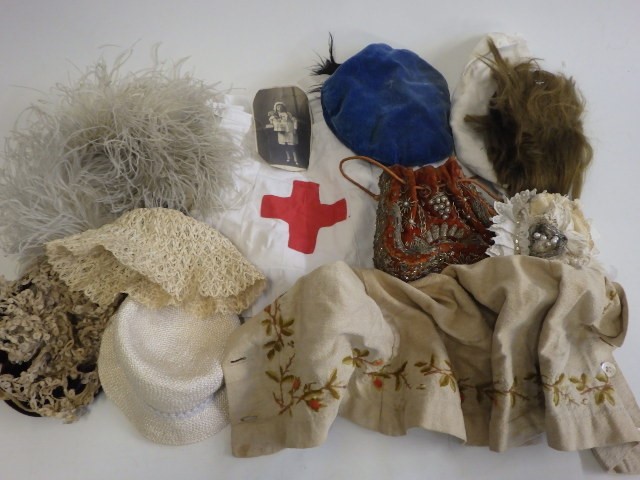 A large quantity of doll's clothing and accessories including antique pieces Image