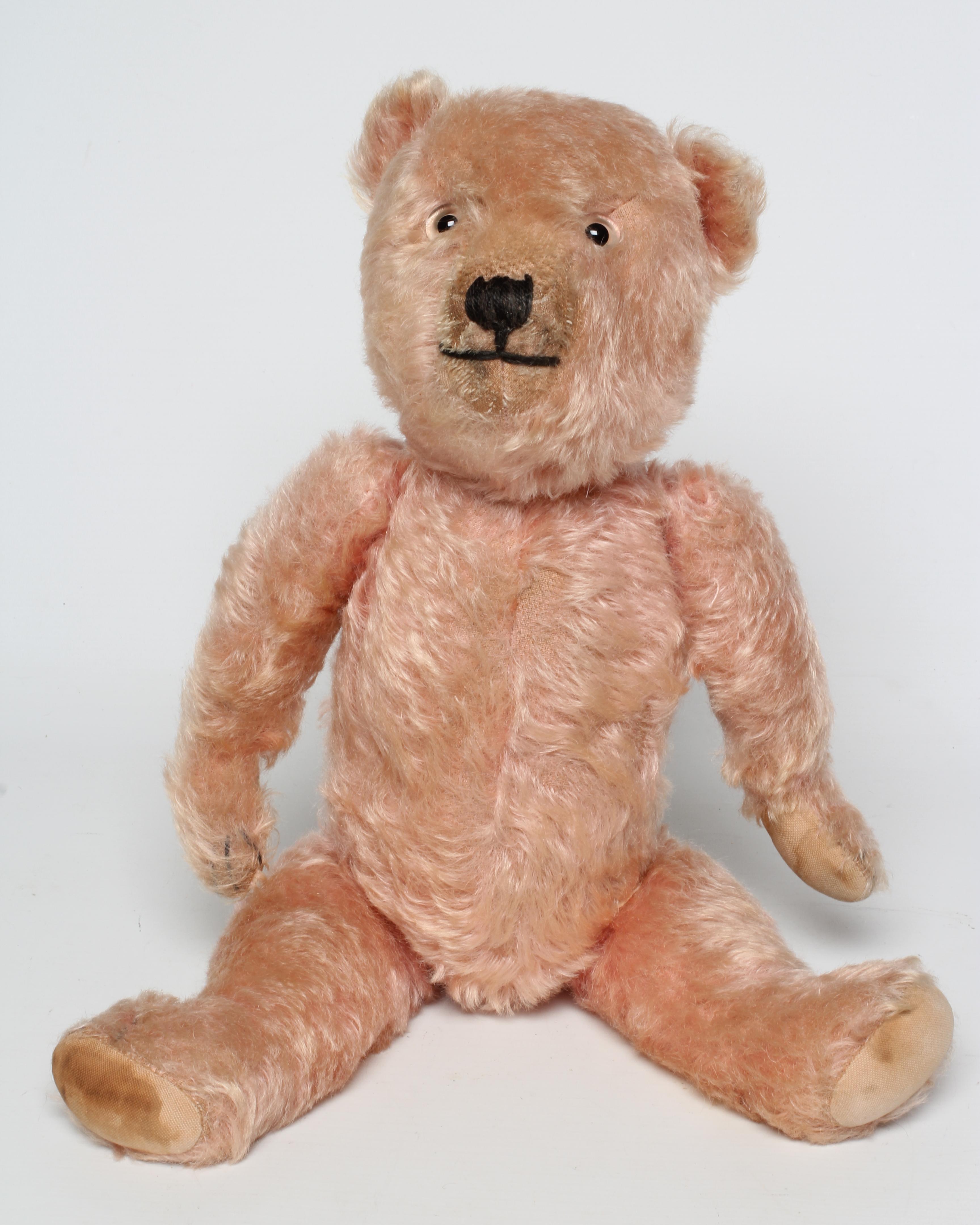 A rare pre-war pink Chiltern teddy Image