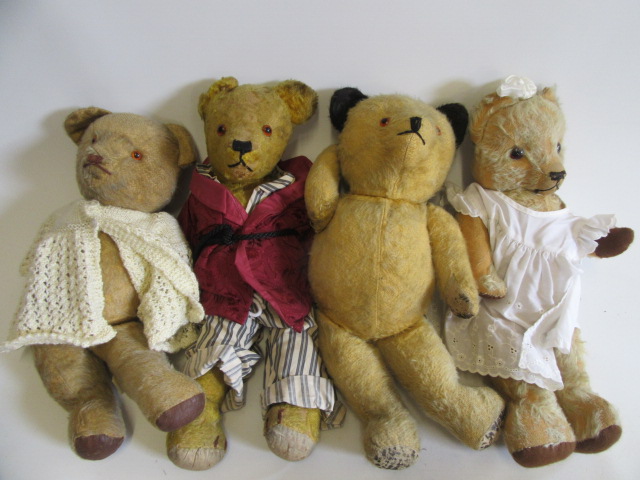 Four vintage bears Image