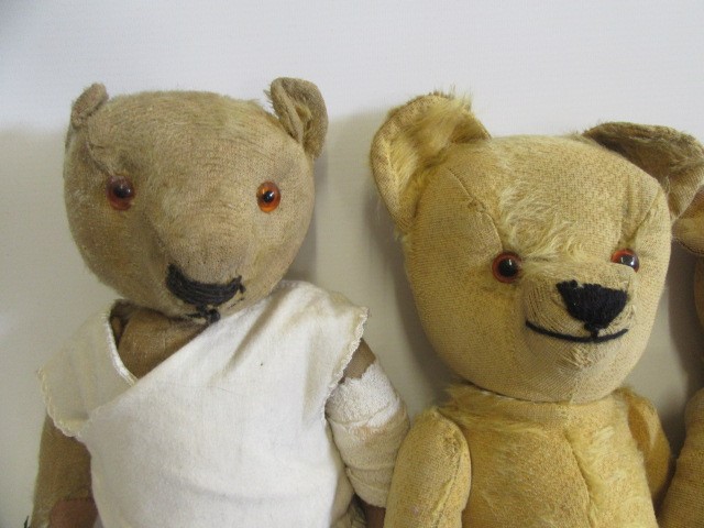 A collection of seven vintage teddy bears Image