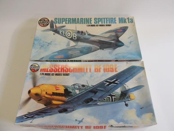 Airfix 1/24 Scale Spitfire Mkla and Messerschmitt BF109 Image