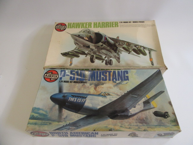 Airfix 1/24 Scale P51 Mustang and Hawker Harrier Image