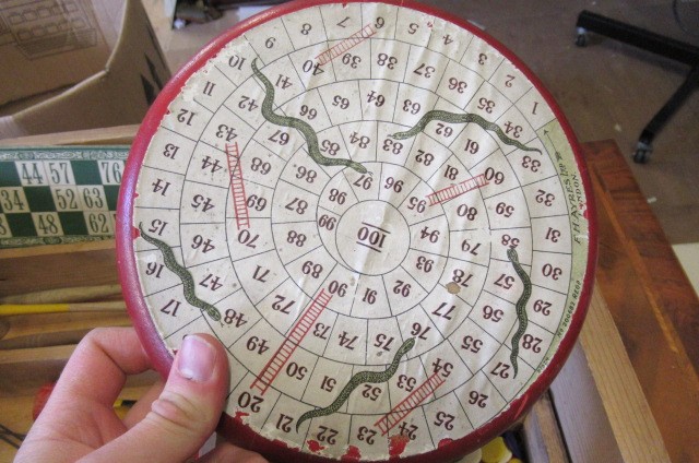 F.H. Ayres combination of parlour games in wooden box Image