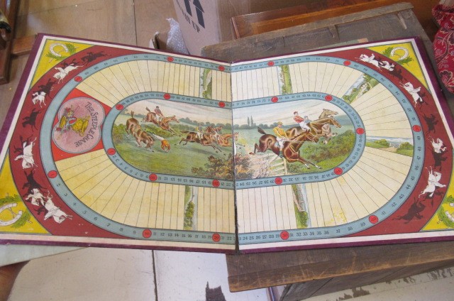 F.H. Ayres combination of parlour games in wooden box Image