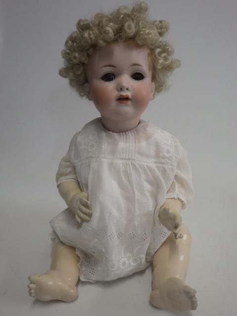 An Edmund Edelmann "Melitta" bisque socket head mamma doll Image