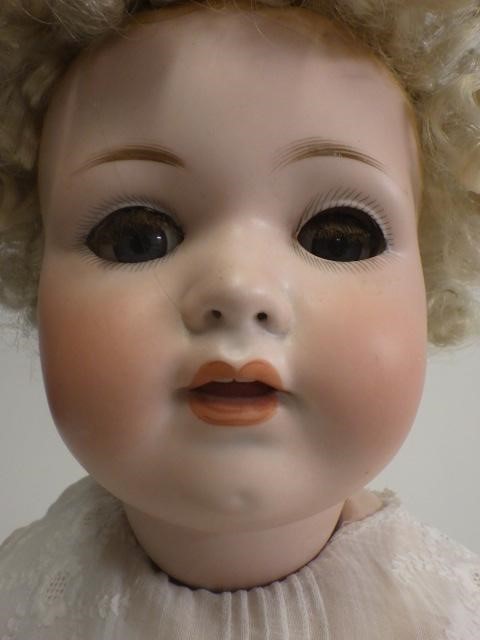 An Edmund Edelmann "Melitta" bisque socket head mamma doll Image