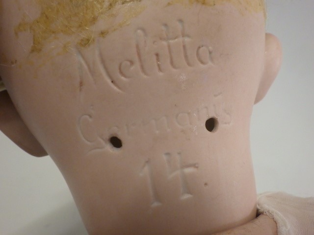 An Edmund Edelmann "Melitta" bisque socket head mamma doll Image