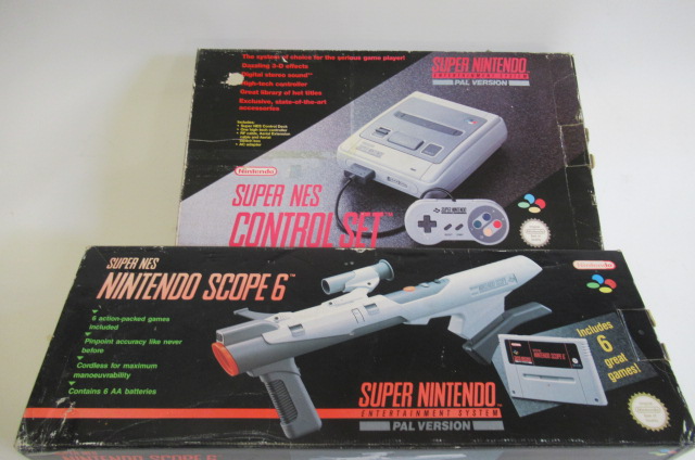 Super Nintendo Game System PAL Version with Super NES Scope 6 Image