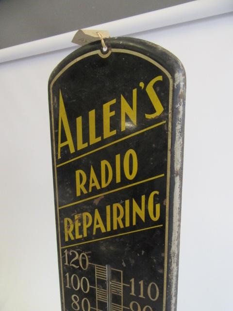 An advertising sign for Allen's Radio Repairing Image