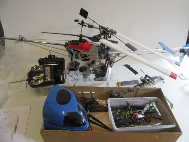 A quantity of radio control helicopters including MFA Sport 500 Image