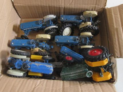 Playworn Britains tractors Image