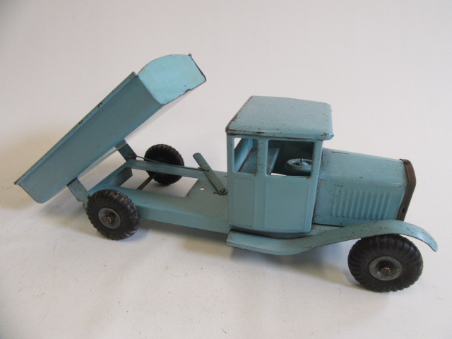 Triang Toys large scale steel dump truck finished in pale blue Image