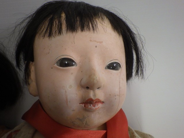 Two Japanese composition head dolls Image