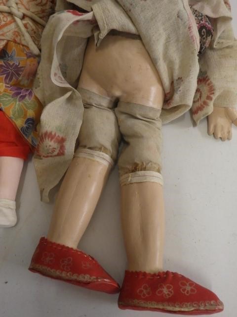 Two Japanese composition head dolls Image