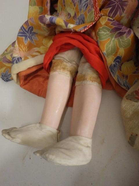 Two Japanese composition head dolls Image