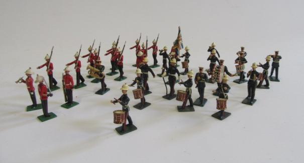 Solid cast copies of Britains Royal Marine Band Image