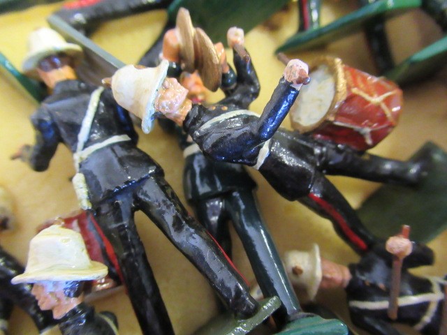 Solid cast copies of Britains Royal Marine Band Image