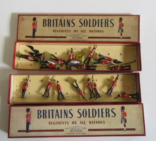 Two Britains Post War No 76 Middlesex Regiment with colours Image