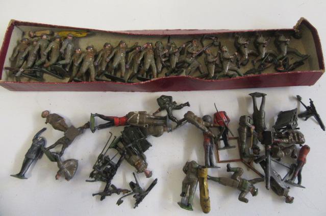 A large assortment of Britains British army figures Image