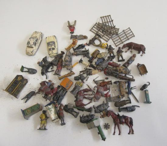 A quantity of Britains and others cowboy Image