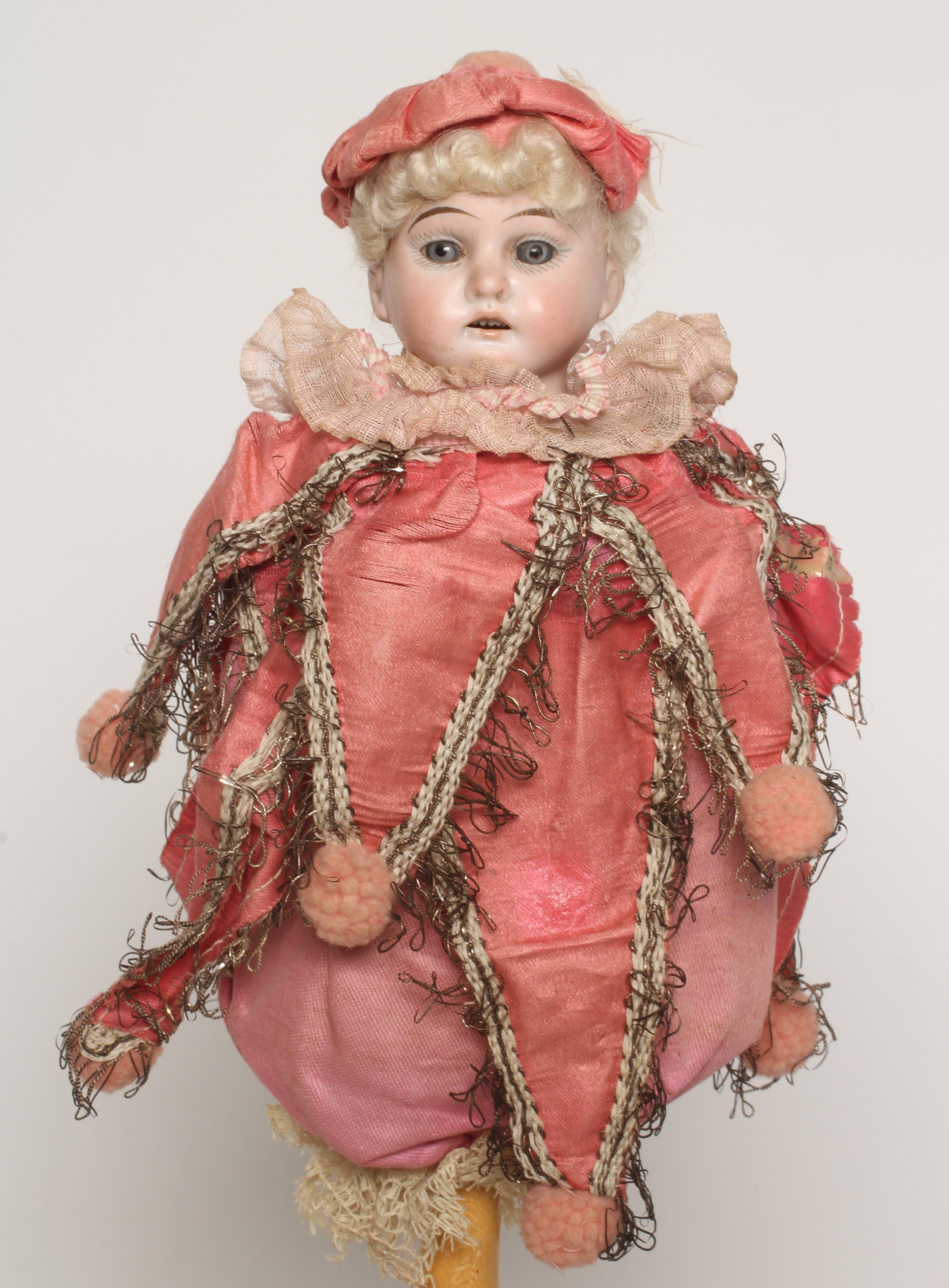 An Armand Marseille bisque shoulder head marotte doll Image