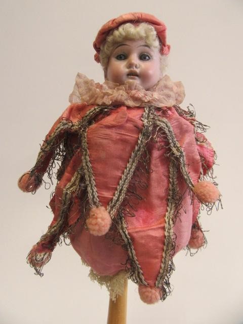 An Armand Marseille bisque shoulder head marotte doll Image