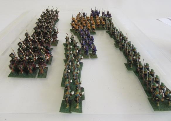 32mm war gaming figures of Chin Dynasty soldiers comprising foot soldiers with pike and bow and Image