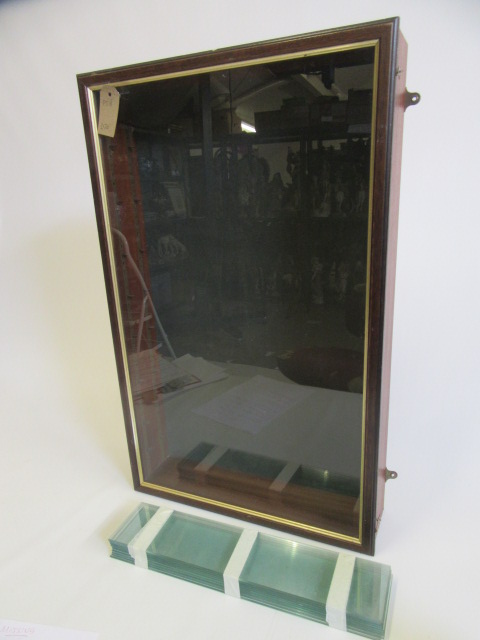 A glass display cabinet for diecast cars or OO trains with nine adjustable shelves Image