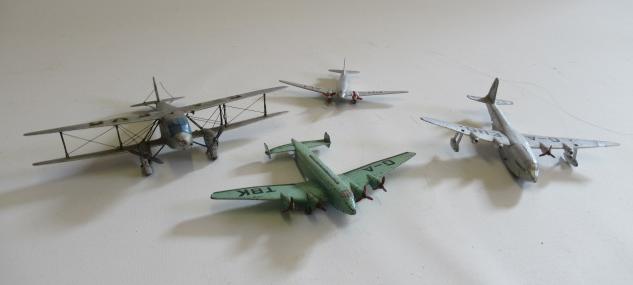 A small scale wooden model of a D.H. Dragon Rapid Image