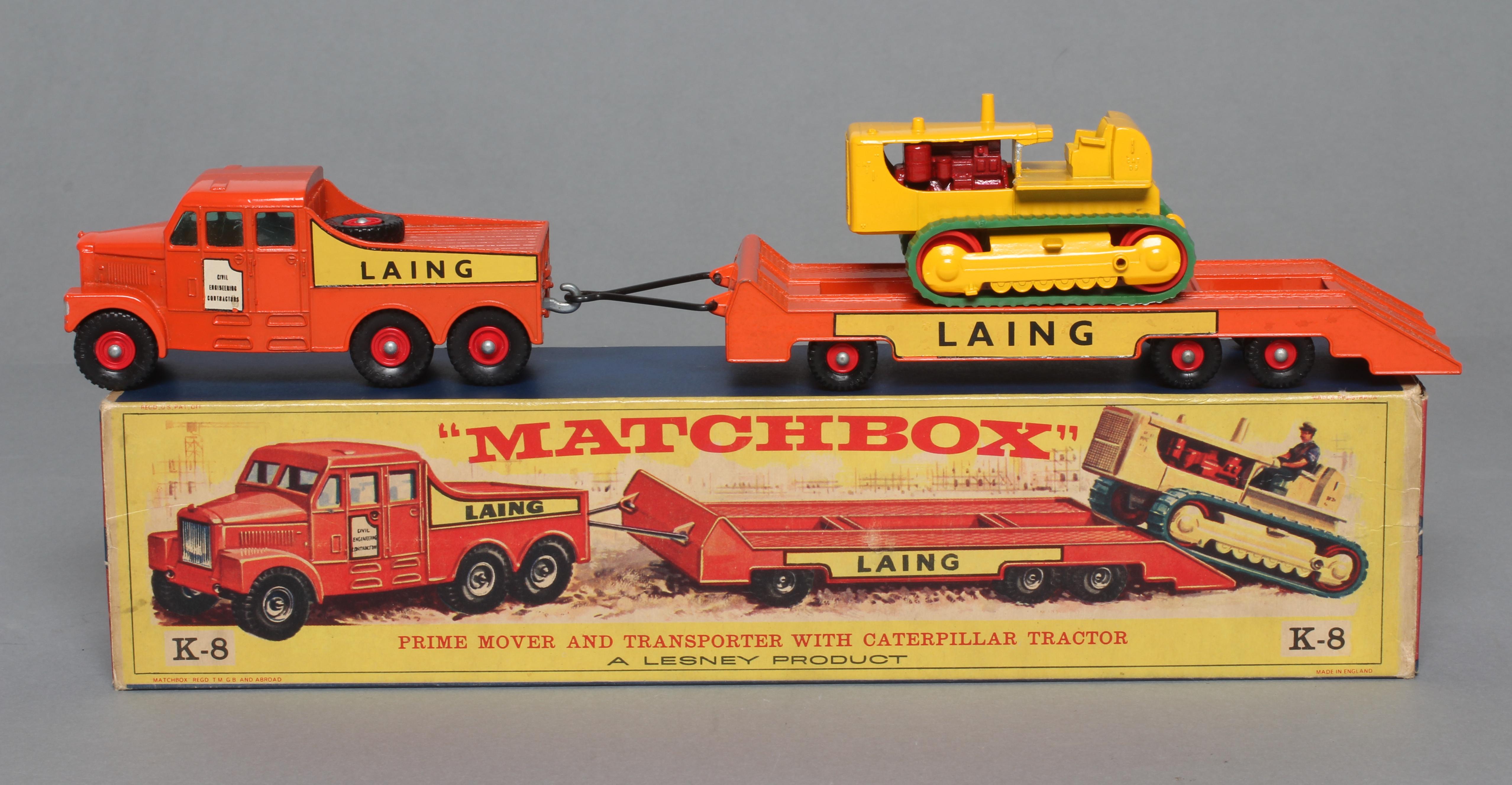 Matchbox K8 Prime Mover with Caterpillar Tractor Image